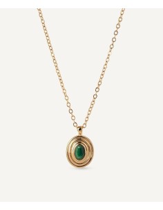 Colgante Lola De Piedra Jade Verde De Vidal Y Vidal - Joyería Taffeit