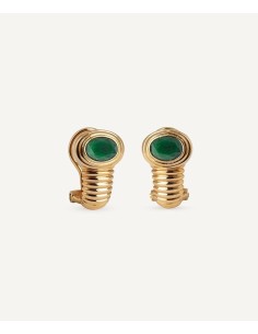 Pendientes Omega Manu De Jade Verde Vidal & Vidal - Joyería Taffeit 2