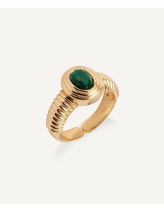 Anillo Manu Vidal & Vidal Con Jade Verde - Joyería Taffeit
