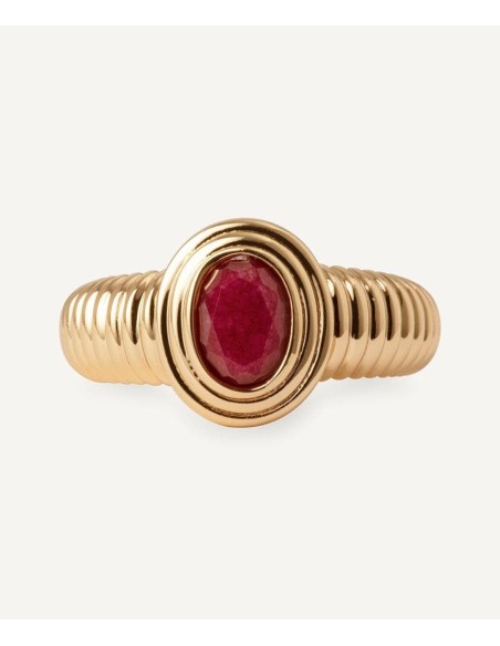 Sortija Manu Con Piedra Ágata De Vidal & Vidal - Joyería Taffeit