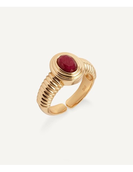 Sortija Manu Con Piedra Ágata De Vidal & Vidal - Joyería Taffeit