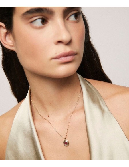 Colgante Lola De Vidal & Vidal Con Ágata Burdeos - Joyería Taffeit