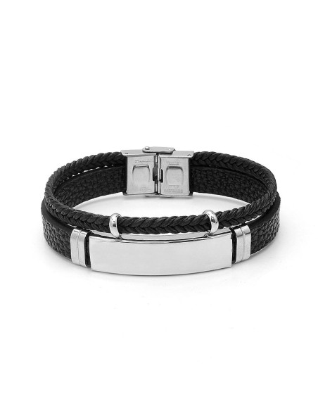Pulsera Doble Texturizada y Trenzada para Personalizar  - Taffeit