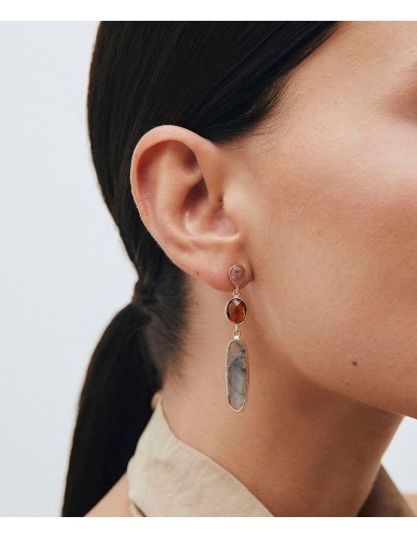Pendientes Largos Con Piedras Semipreciosas Vidal & Vidal - Taffeit