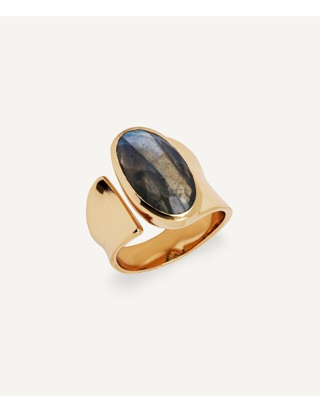 Anillo Ancho De Piedra Semipreciosa De Vidal & Vidal - Joyería Taffeit