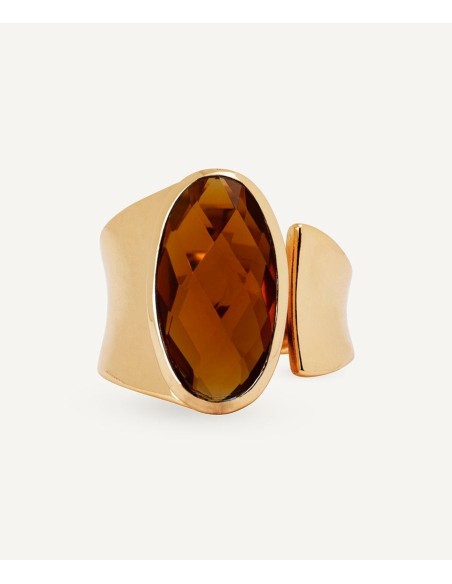 Anillo Ancho Abierto De Piedra Semipreciosa Vidal & Vidal - Taffeit