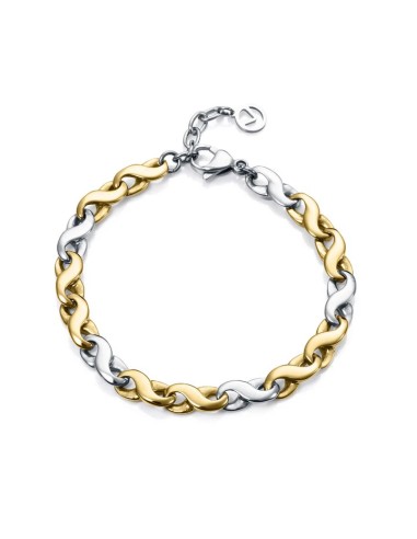 Pulsera Bitono De Acero Inoxidable De Vieroy - Joyería Taffeit