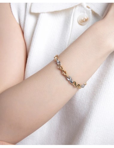 Pulsera Bitono De Acero Inoxidable De Vieroy - Joyería Taffeit