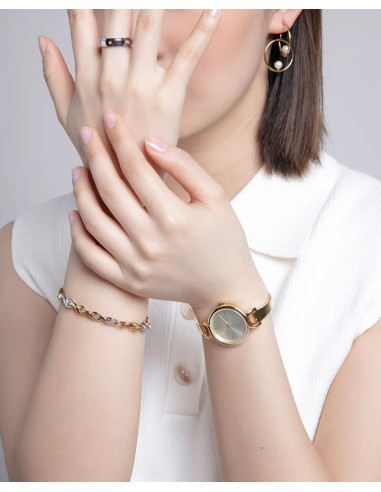 Pulsera Bitono De Acero Inoxidable De Vieroy - Joyería Taffeit