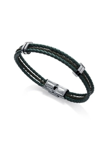 Pulsera Magnum De Piel Trenzada Hombre Viceroy - Joyería Taffeit