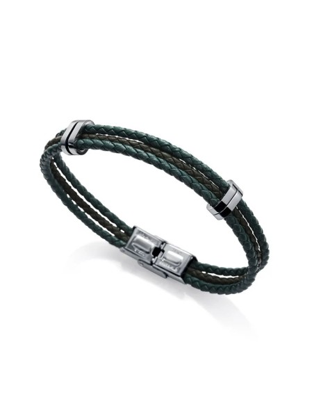 Pulsera Magnum De Piel Trenzada Hombre Viceroy - Joyería Taffeit