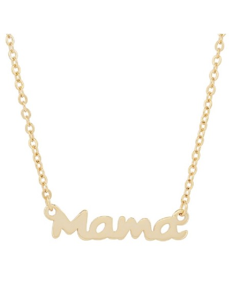 Gargantilla Mamá De Plata De Ley Chapado En Oro - Joyería Taffeit