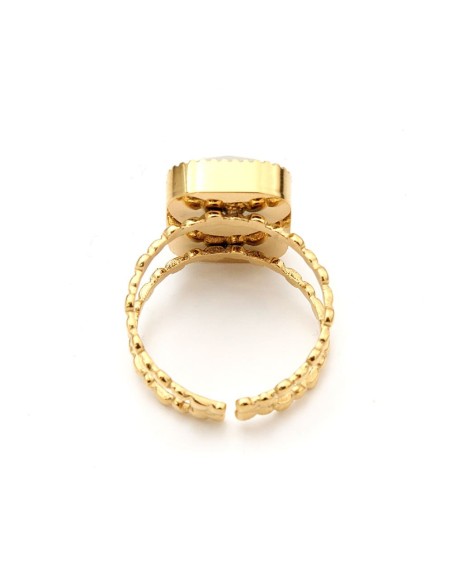 Sortija Valeria Acero inoxidable chapado en oro - Joyería Taffeit