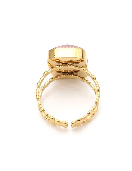 Sortija Valeria Acero inoxidable chapado en oro - Joyería Taffeit