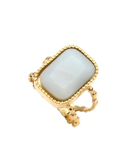 Sortija Valeria Acero inoxidable chapado en oro - Joyería Taffeit