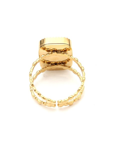Sortija Valeria Acero inoxidable chapado en oro - Joyería Taffeit