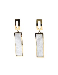 Pendientes largos  Malibú de acero inoxidable - Joyería Taffeit